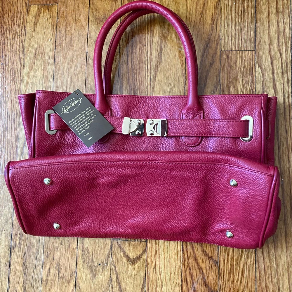 Onna Ehlrich Red Satchel Medium size Change purse included. BRAND NEW